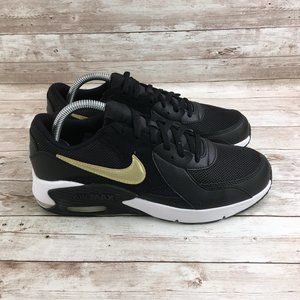 Nike Air Max Excee Black Gold Metallic Swoosh Sneaker Lifestyle Comfort Walking